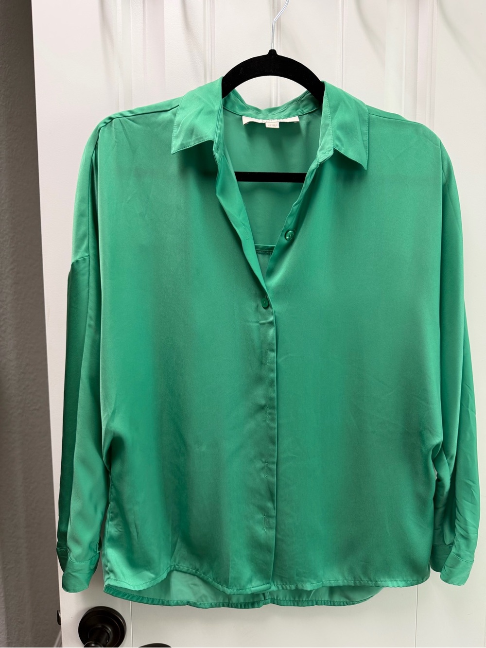 LOFT Emerald Green Button-Down Blouse
